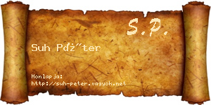 Suh Péter névjegykártya