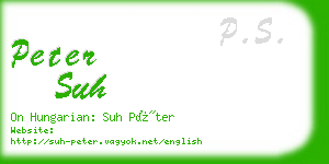 peter suh business card